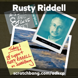 collage of Rusty Riddell ephemera