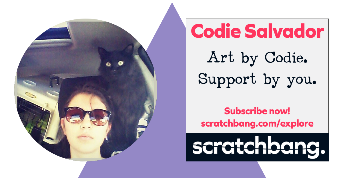 Art by Codie. Support by you. Subscribe now on ScratchBang!