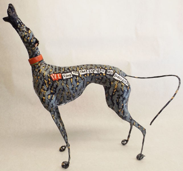 Paper and Wire Sculpture: The Sharp-beaked hound of Zeus. …
